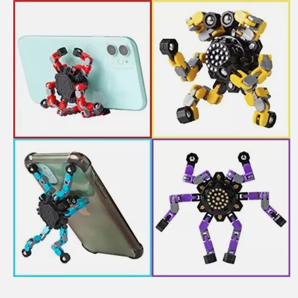 4 Transformable Fidget Spinners for Kids and Adults Stress Relief Sensory Toy - Picture 4 of 8